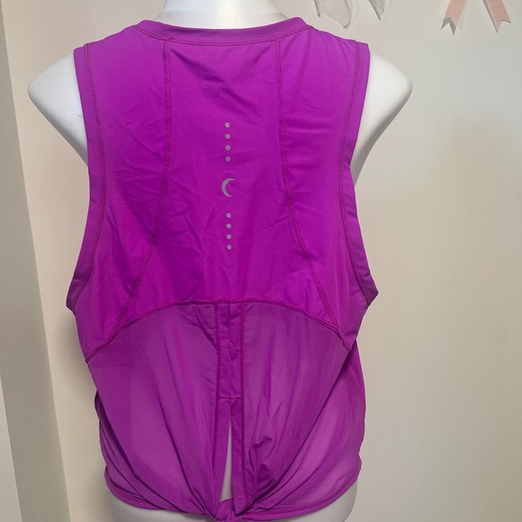 ZYIA Vibrant Purple/Pinkish Mesh Open Back  Sleeveless Tank Top - Picture 4 of 4
